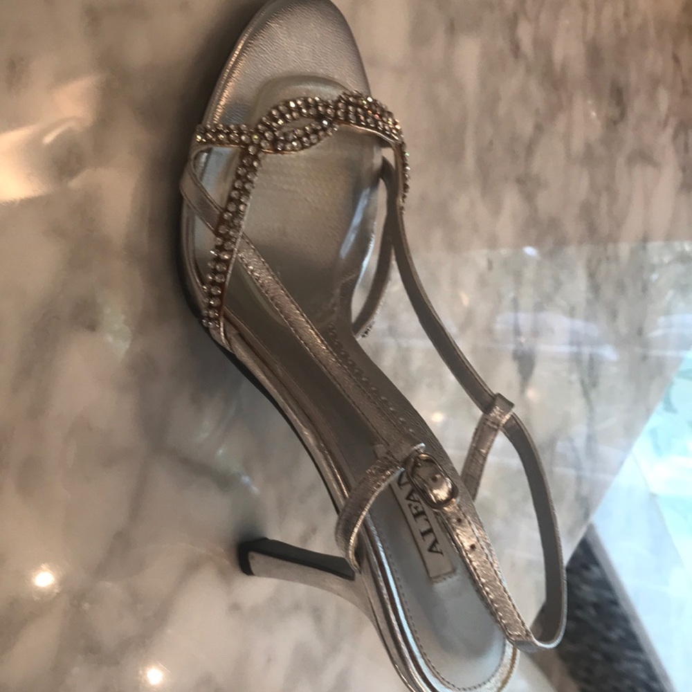 Silver dress shoes